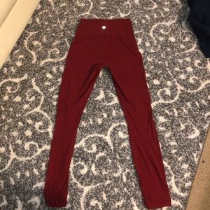 Red lululemon leggings